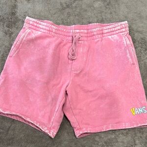 Vans Pink Athletic Shorts with Elastic Waistband